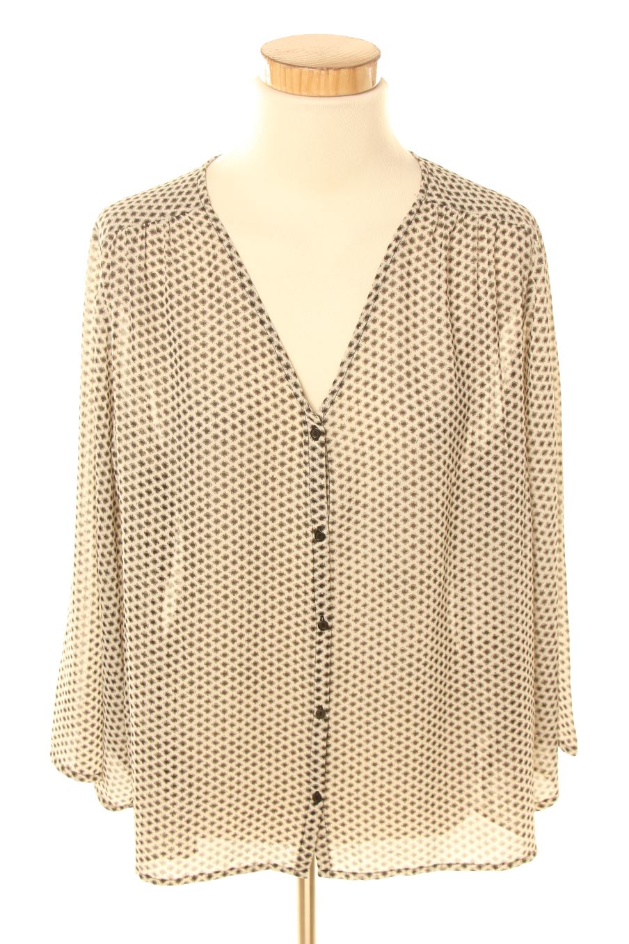 Blouse Manches Longues H&M Noir Taille 42 EU - Occasion Très Bon état, Style Décontracté